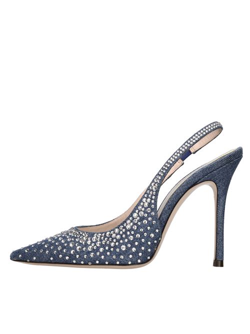 Décolleté slingback Holly in denim e strass GEDEBE | HOLLY SLINGBACK DENIM RAINJEANS